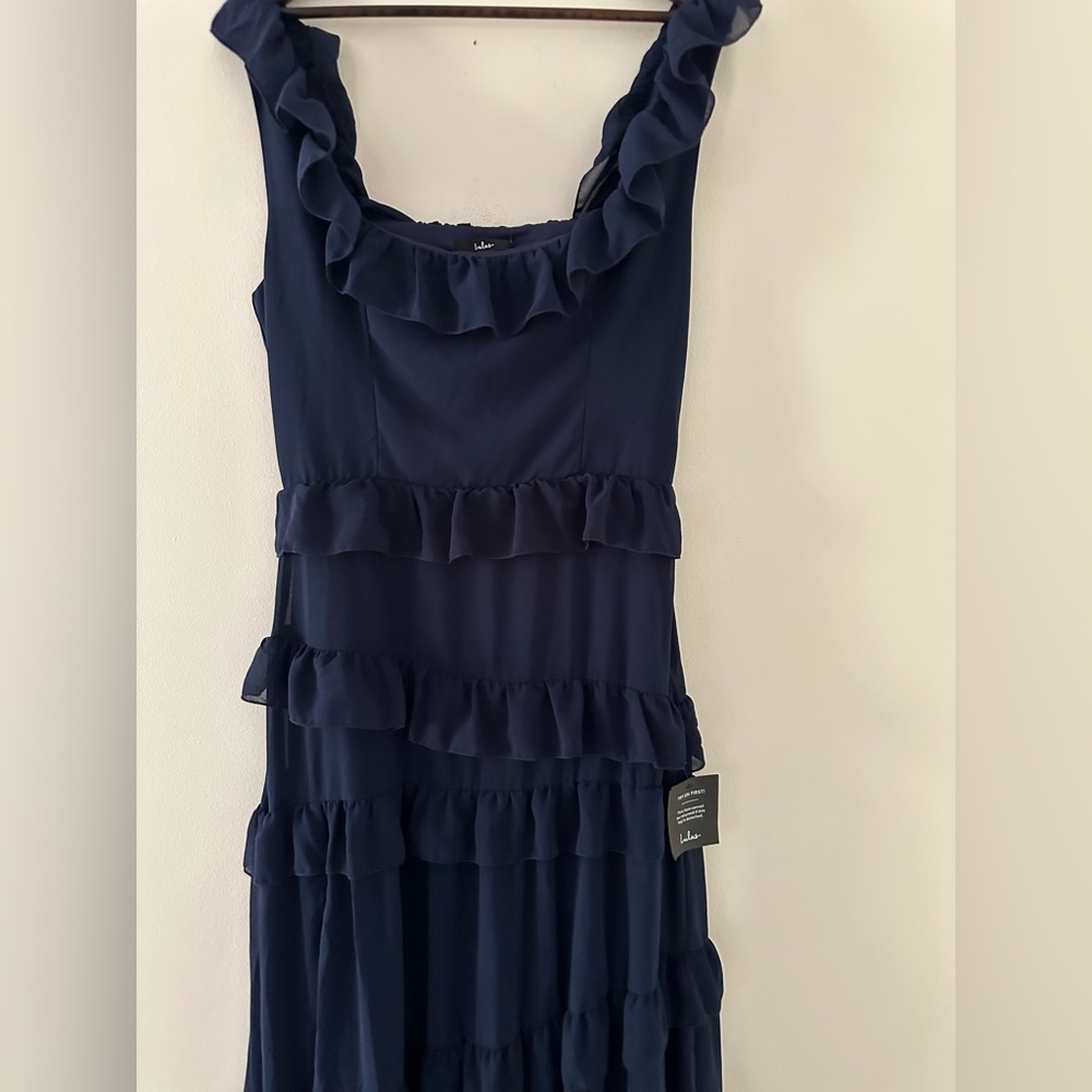 NWT Lulus Compelling Romantic Dark Blue
Ruffled Tiered Maxi Dress - Picture 9 of 15